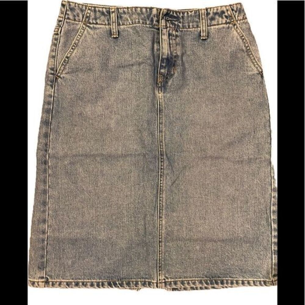 Gap Vintage Jean Skirt - 4 distressed denim, cotton